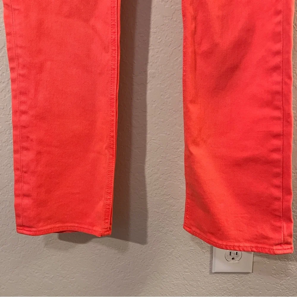 J.Crew Matchstick Jeans Coral Pink Stretch Straight Leg Size 27